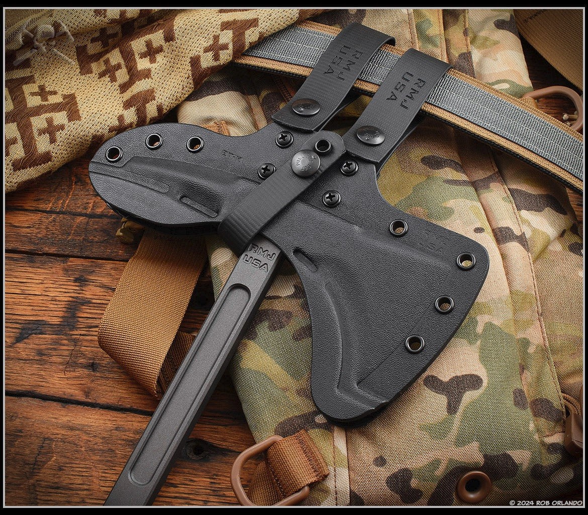RMJ Tactical Eagle Talon Limited Ed. Tomahawk Tungsten S7 Steel Hyena Brown G-10