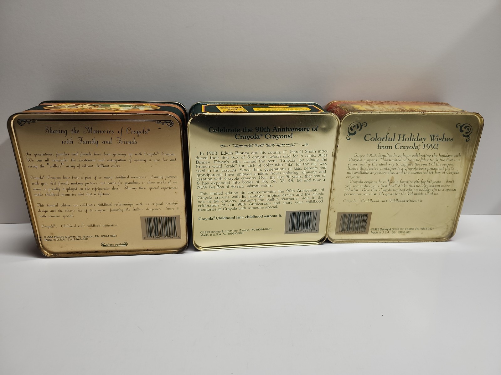 Crayola Crayons Vintage Tins & Crayons – Lot of 4 Collectors Edition Tins & More