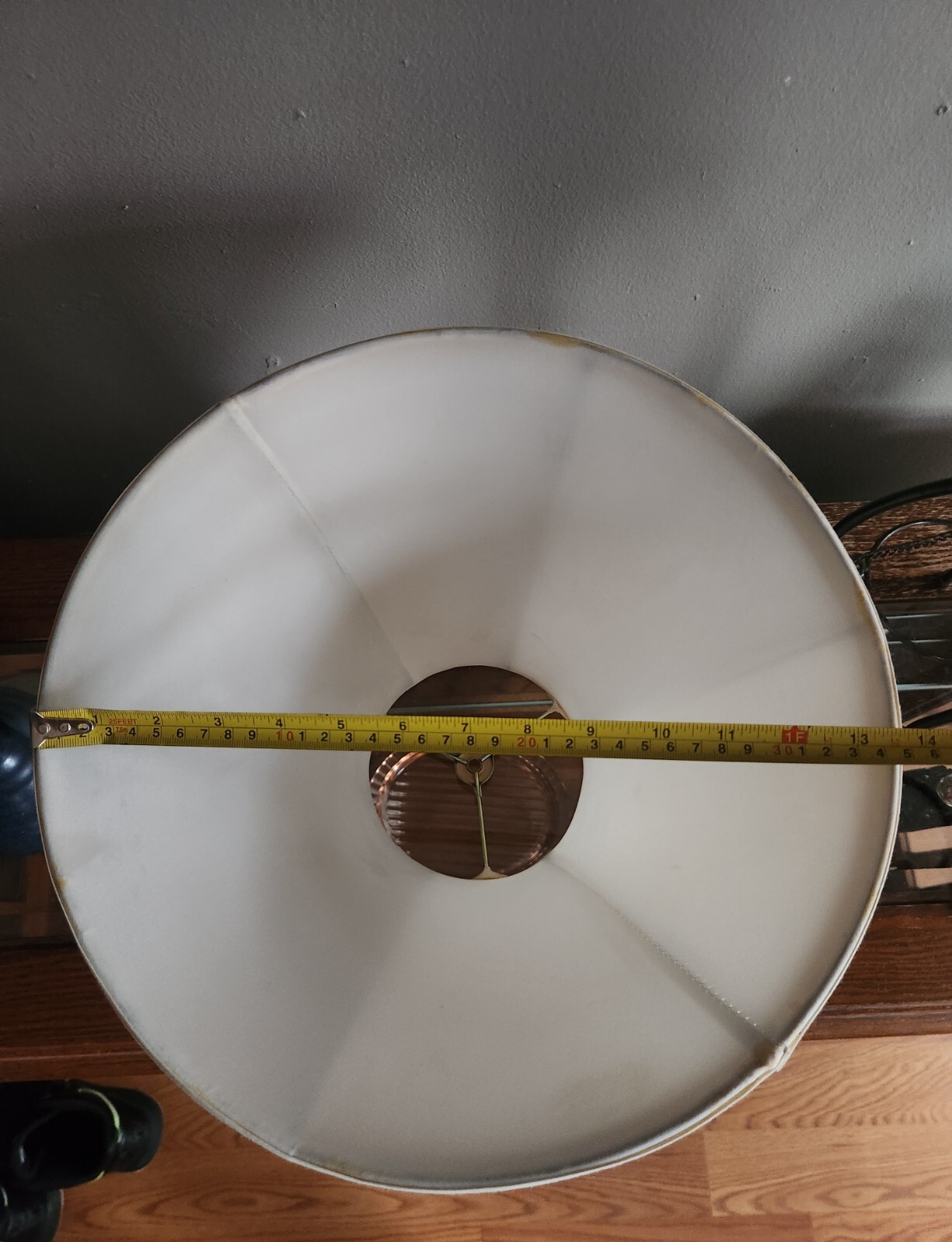 White/Ivory Colored Fabric Bell Shaped Lampshade 14″ Bottom • 6″ Top • 10″ Tall