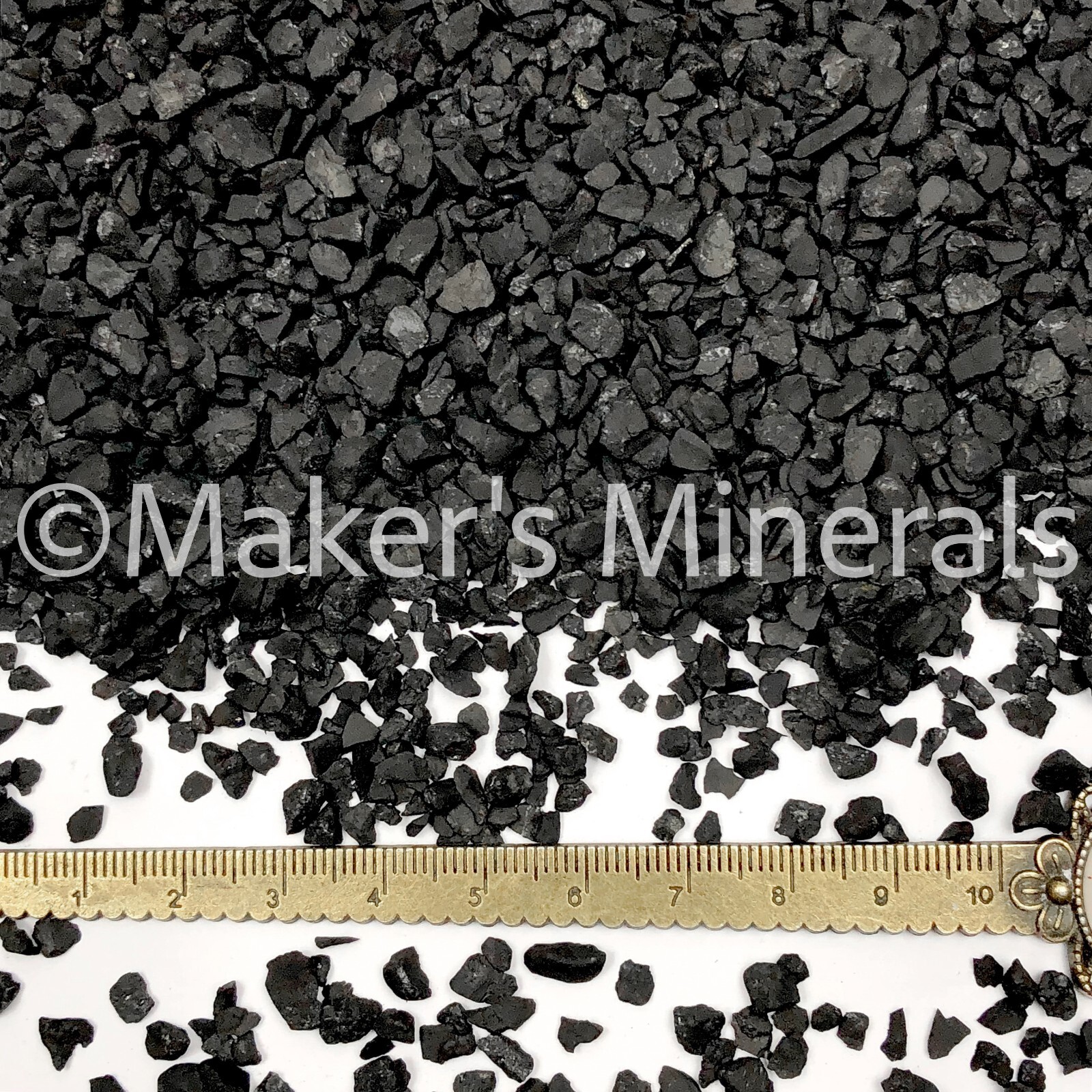 Crushed Matte Black Shungite Chips, 2mm-4mm, for Metaphysical & Reiki Projects