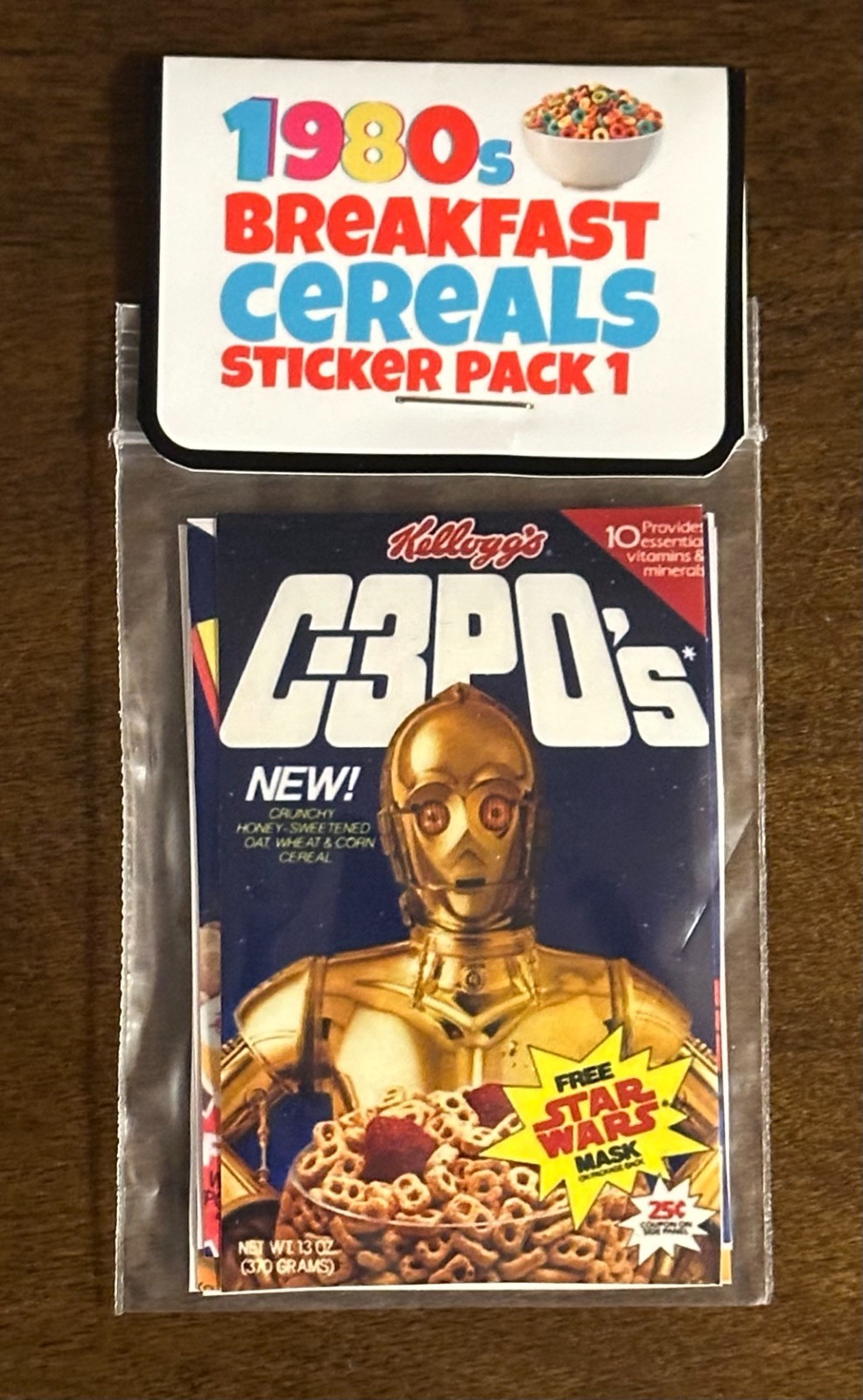 1980s Breakfast Cereal Sticker Pack 1 C-3PO’s Donkey Kong Pac-Man ET Smurfs