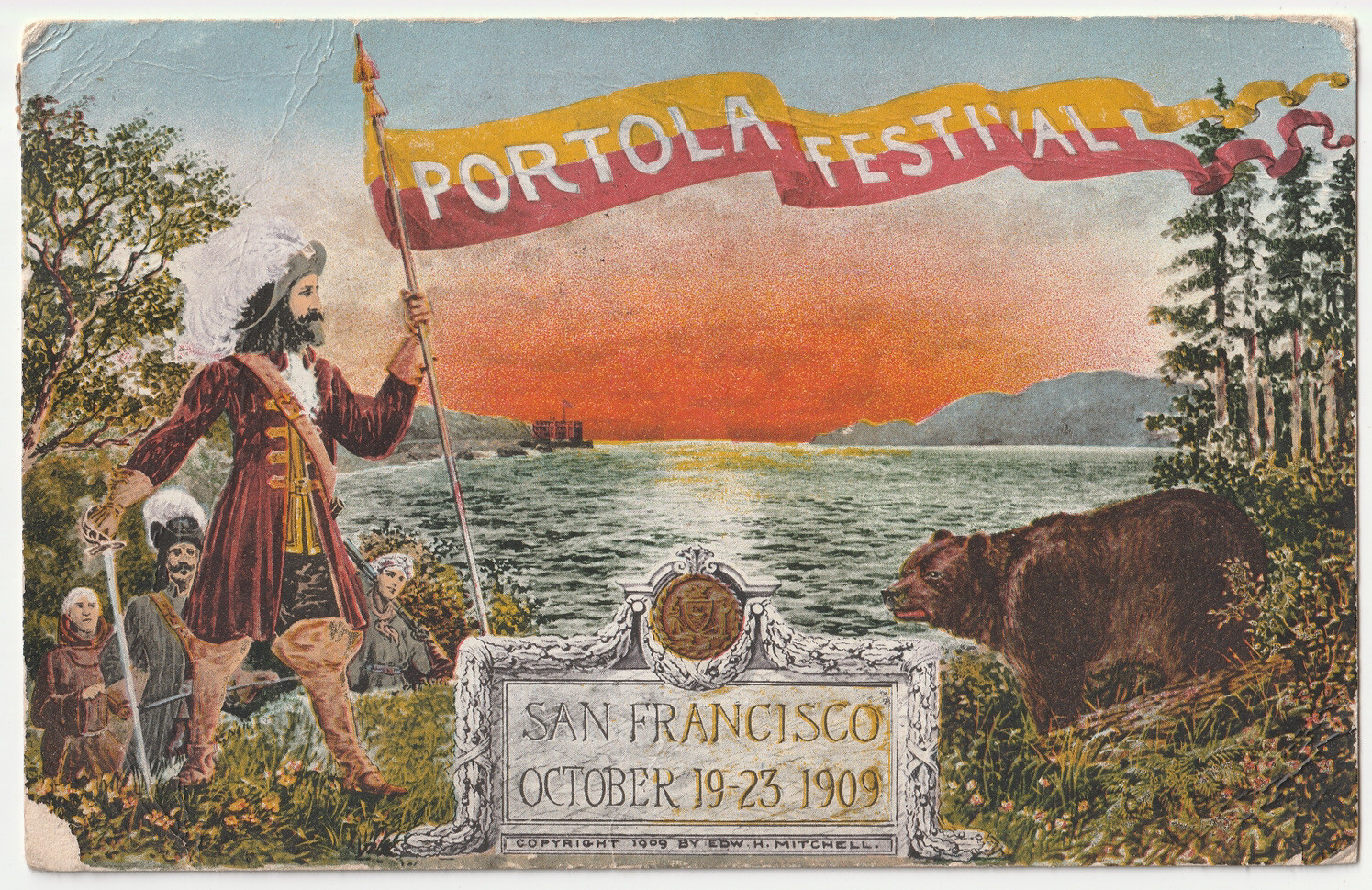 c1900s October 19 – 23 1909 Portola Festival San Francisco VTG CA OG Postcard
