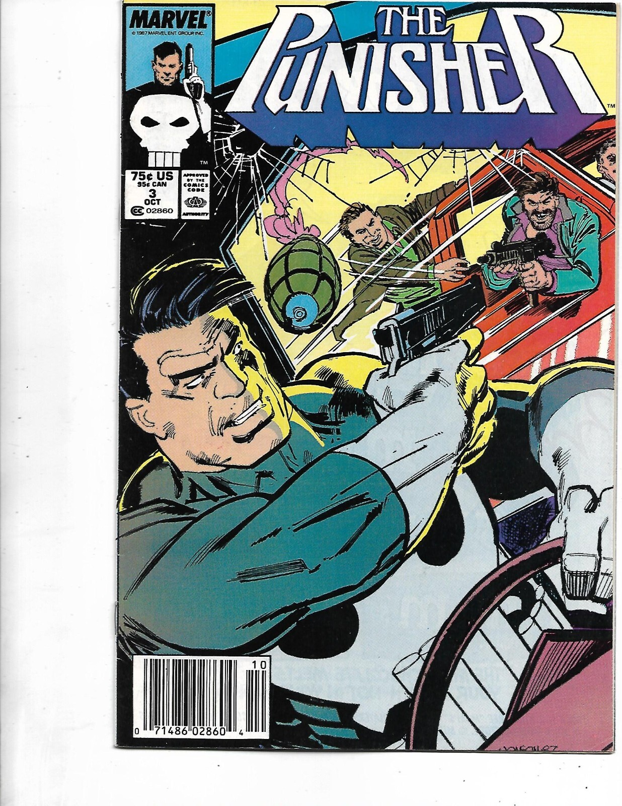 Punisher #3, 1987, 8.0, VERY FINE, Stan Lee classic 3rd Punisher in own series