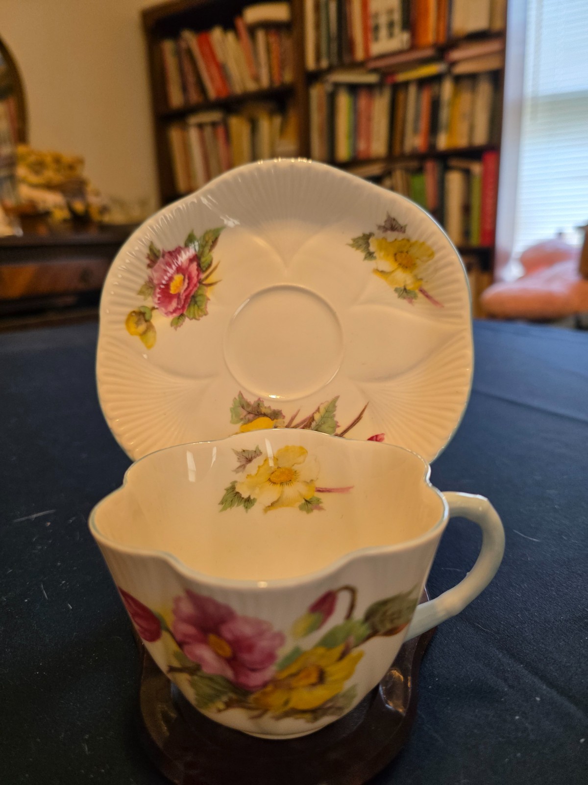 Shelley Fine Bone China Tea Cup and Saucer Set