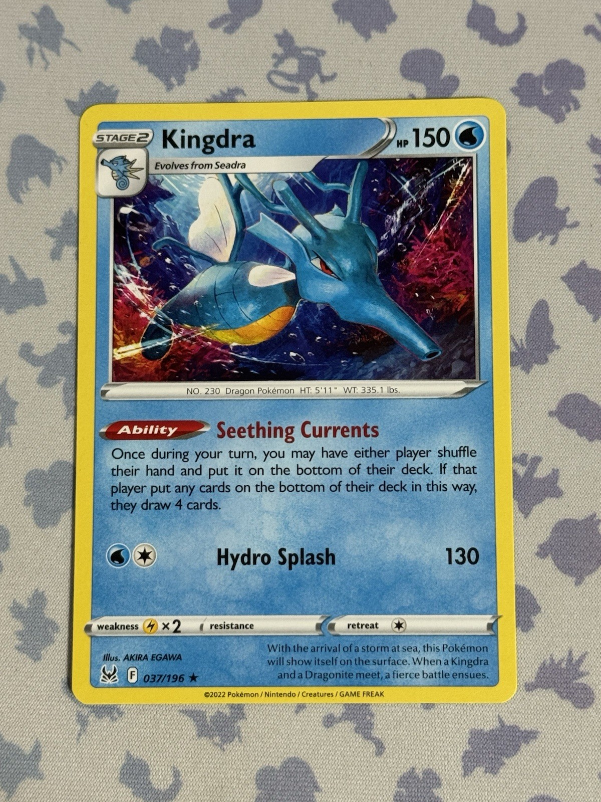 Kingdra – 037/196 – Lost Origin – Non Holo Rare Theme Deck Exclusive