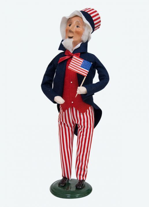 Byers Choice Uncle Sam Patriotic Americana Stars & Stripes American Flag Mint!