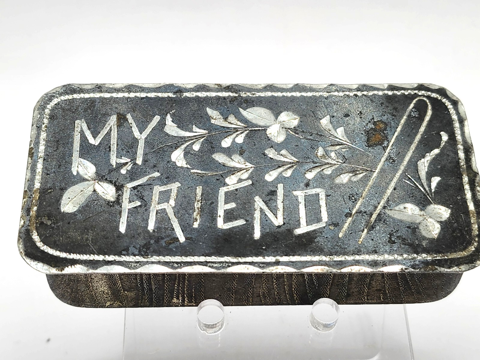 Victorian Sentimental FRIENDS Trinket Box – Mid to Late19th Century