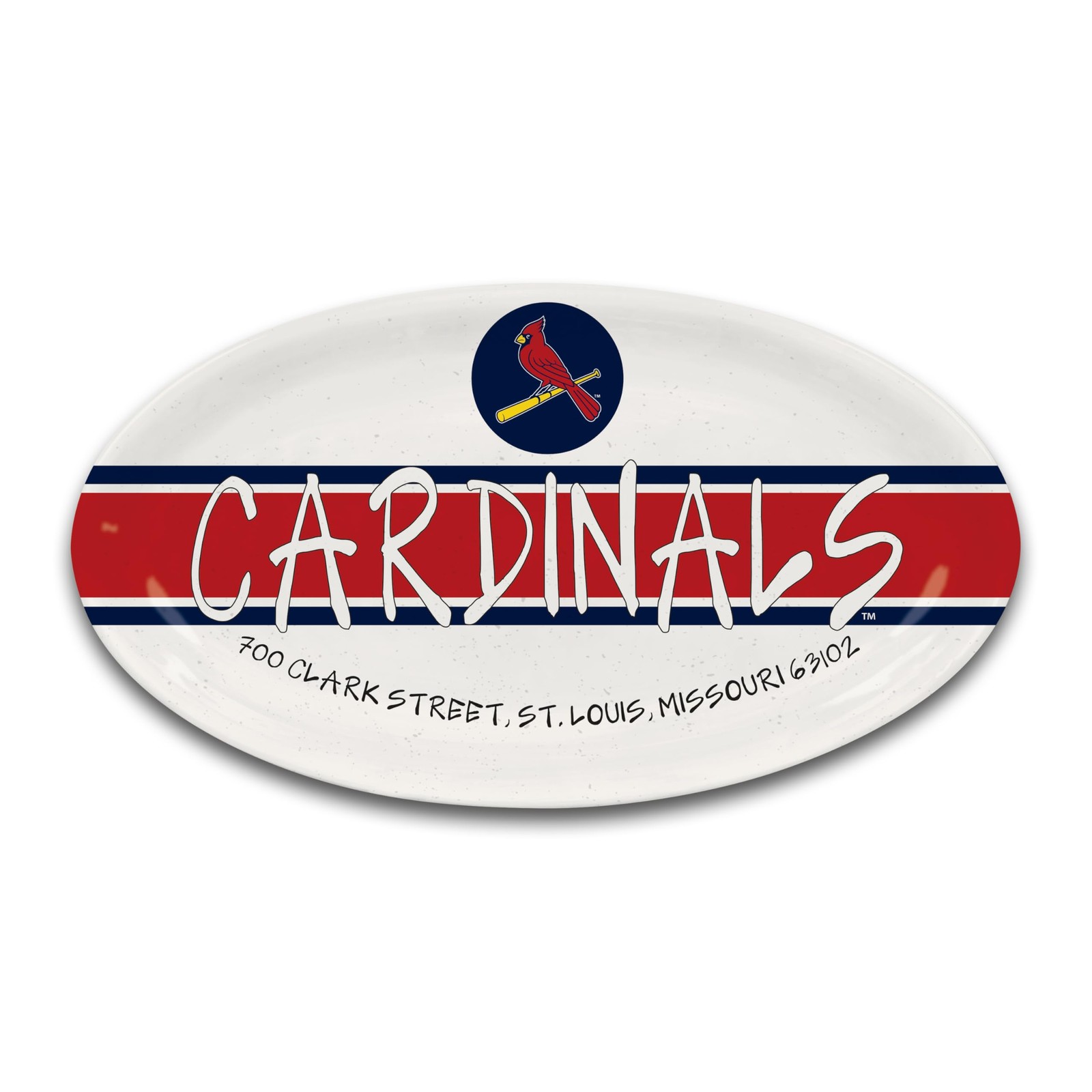 Magnolia Lane CARDS Oval Platter, 12.25-Inch, Melamine, Multicolor