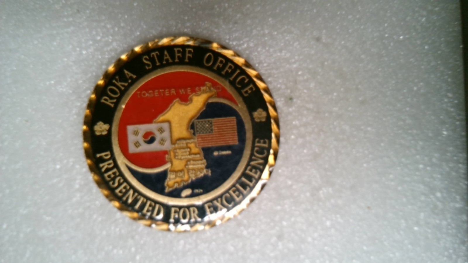 CHALLENGE COIN HARDER FIND ROKA REPUBLIC OF KOREA ARMY STAFF OFFICE VICTORY