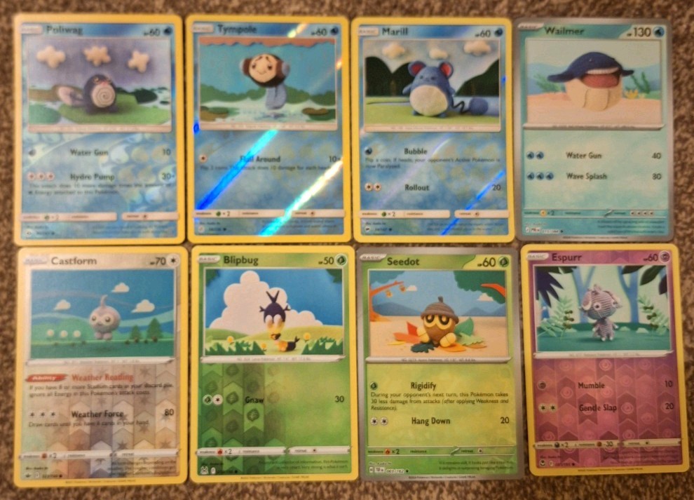 Pokémon Asako Ito Reverse Holo Artist Collection 8 Cards Clay Artwork