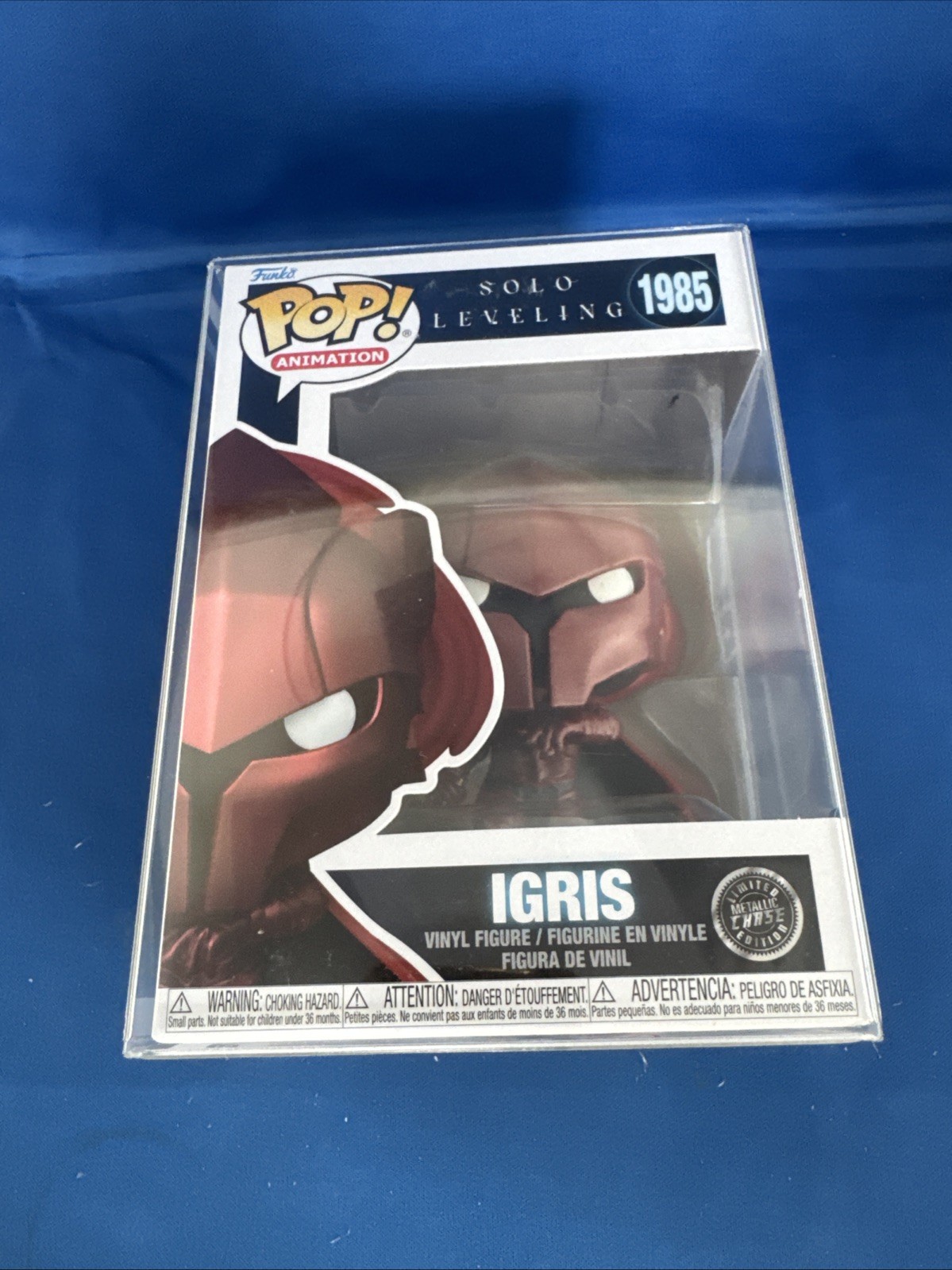 Funko Pop! Animation : Solo Leveling Igris Metallic Chase #1985 In Protector