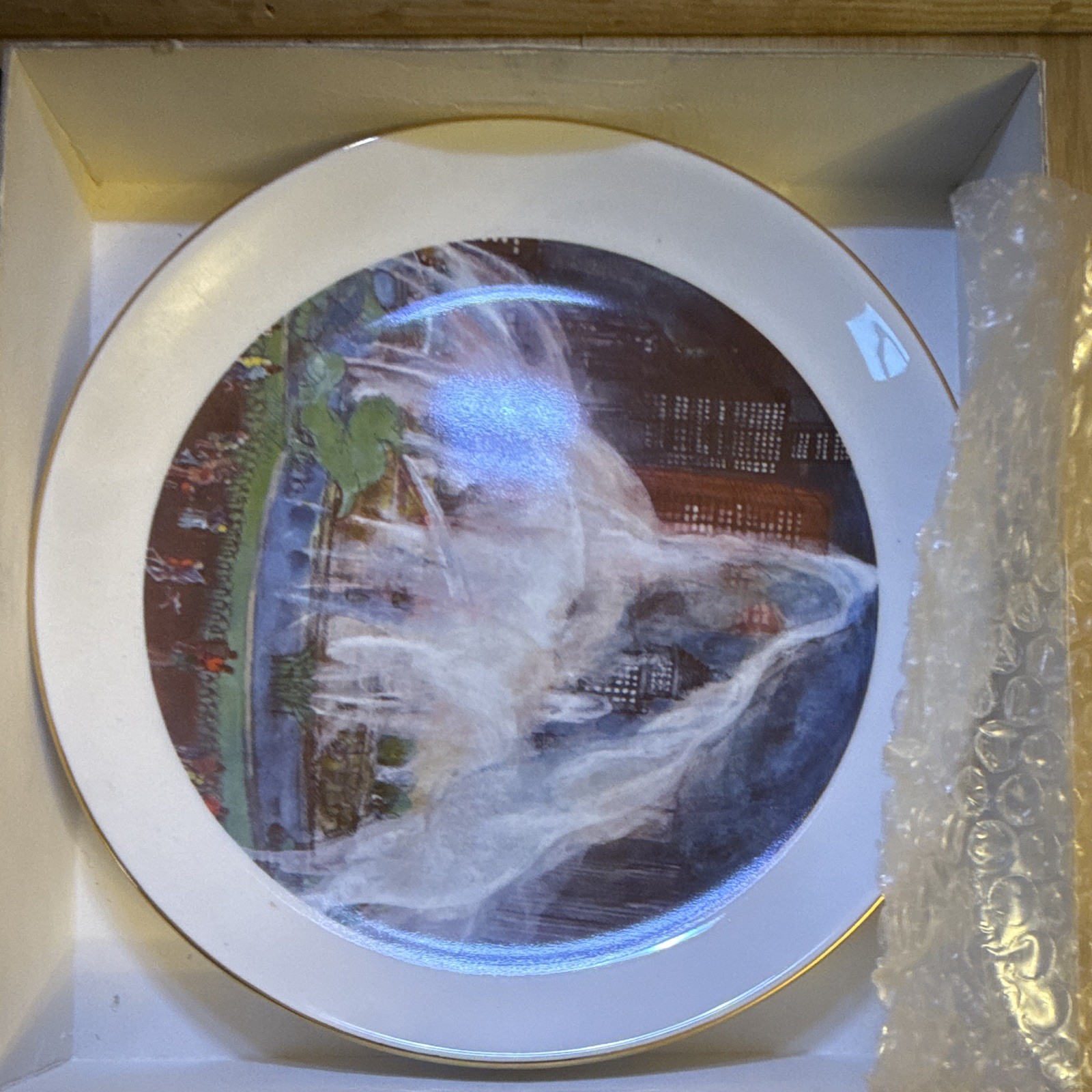 Franklin Mint Chicago Collection 1978 Porcelain Cityscape Collector Plate Set