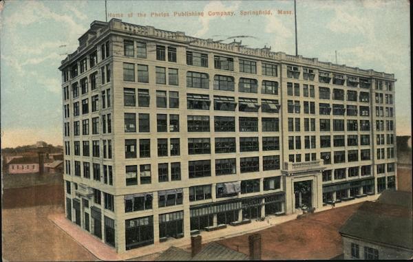 Springfield, Massachusetts MA Home of the Phelps Publishing Company 1912 Vintage