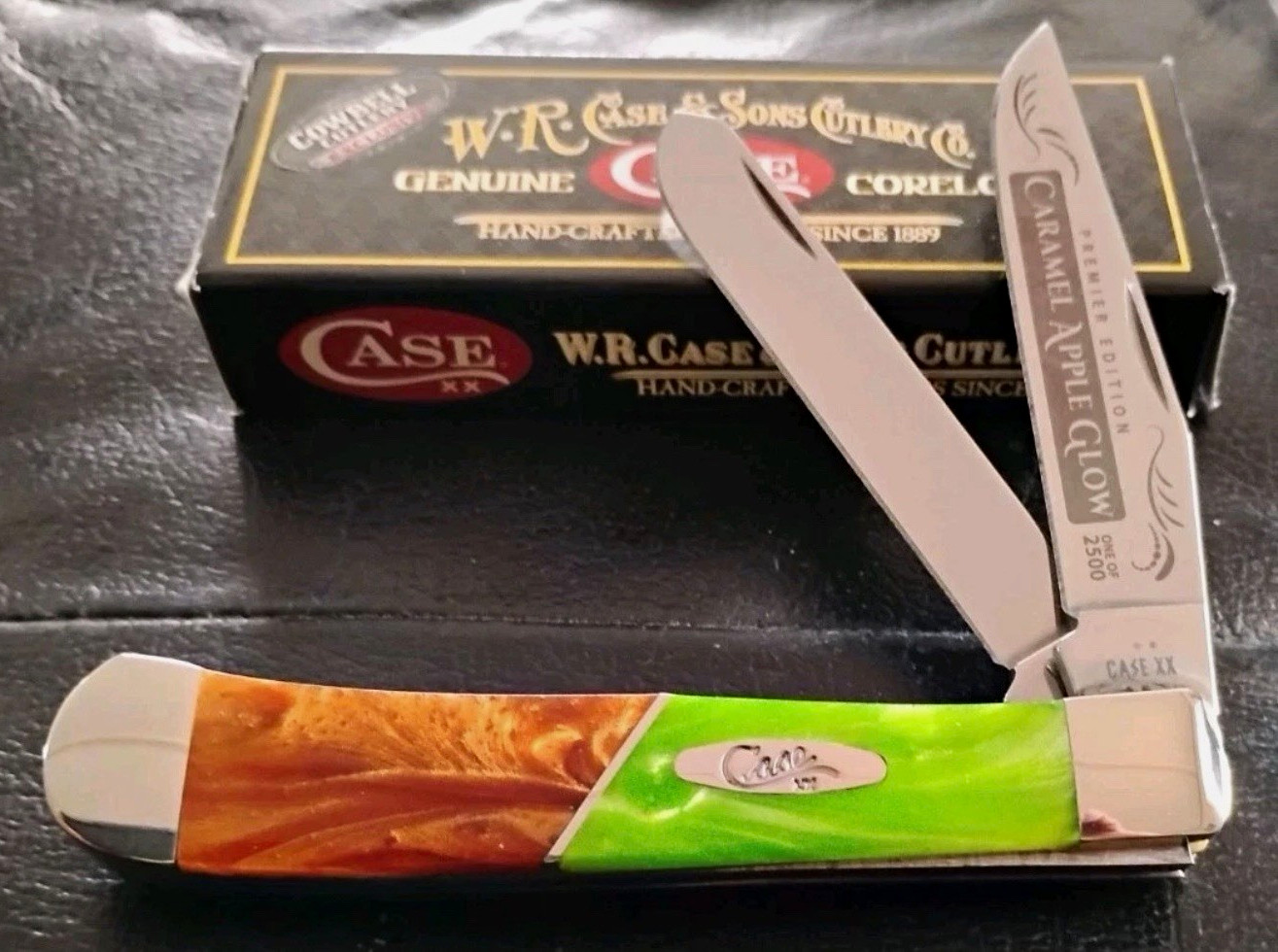 Case XX Caramel Apple Glow Premier Edition Corelon 2-Blade Slipjoint Knife