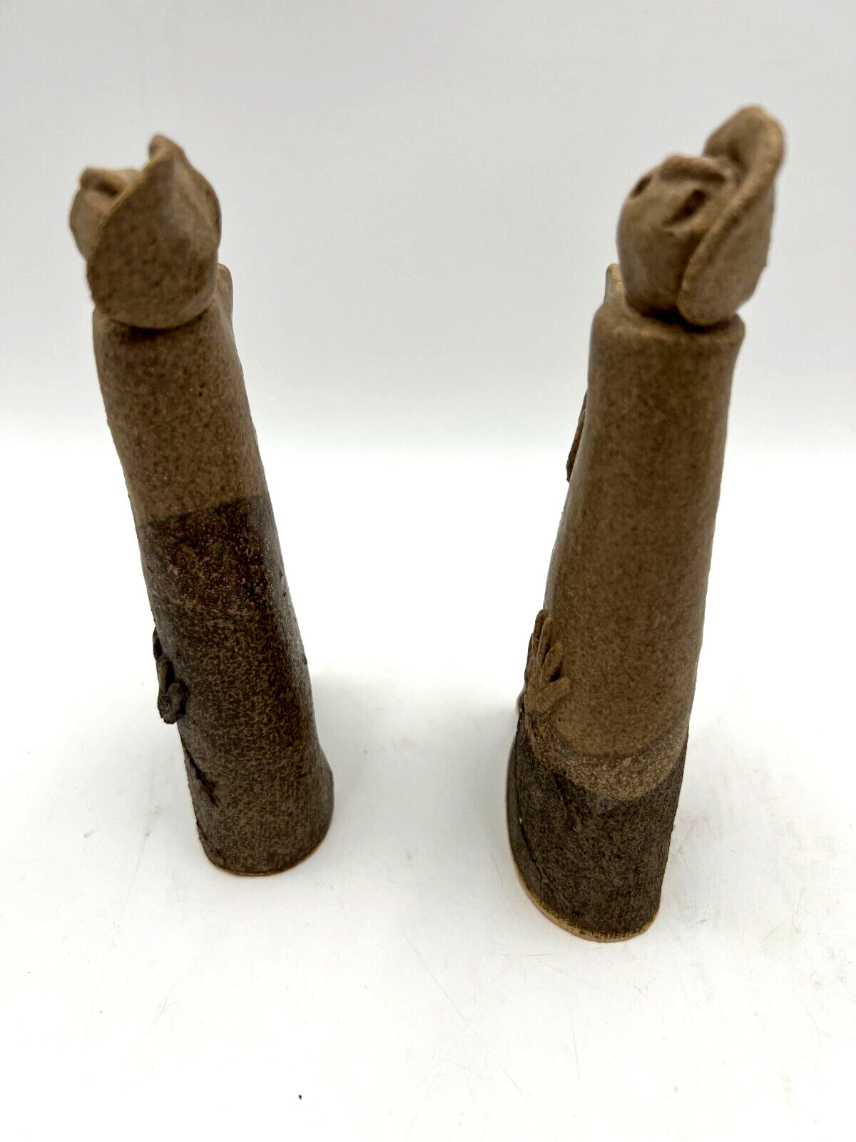 Unusual Art Pottery Ceramic Singing Figurines Figural Choir Members – Set of 2