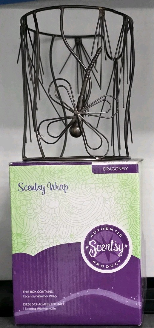 Scentsy Dragonfly Warmer Wrap – Metal Decorative Sleeve for Scentsy Core Warmers