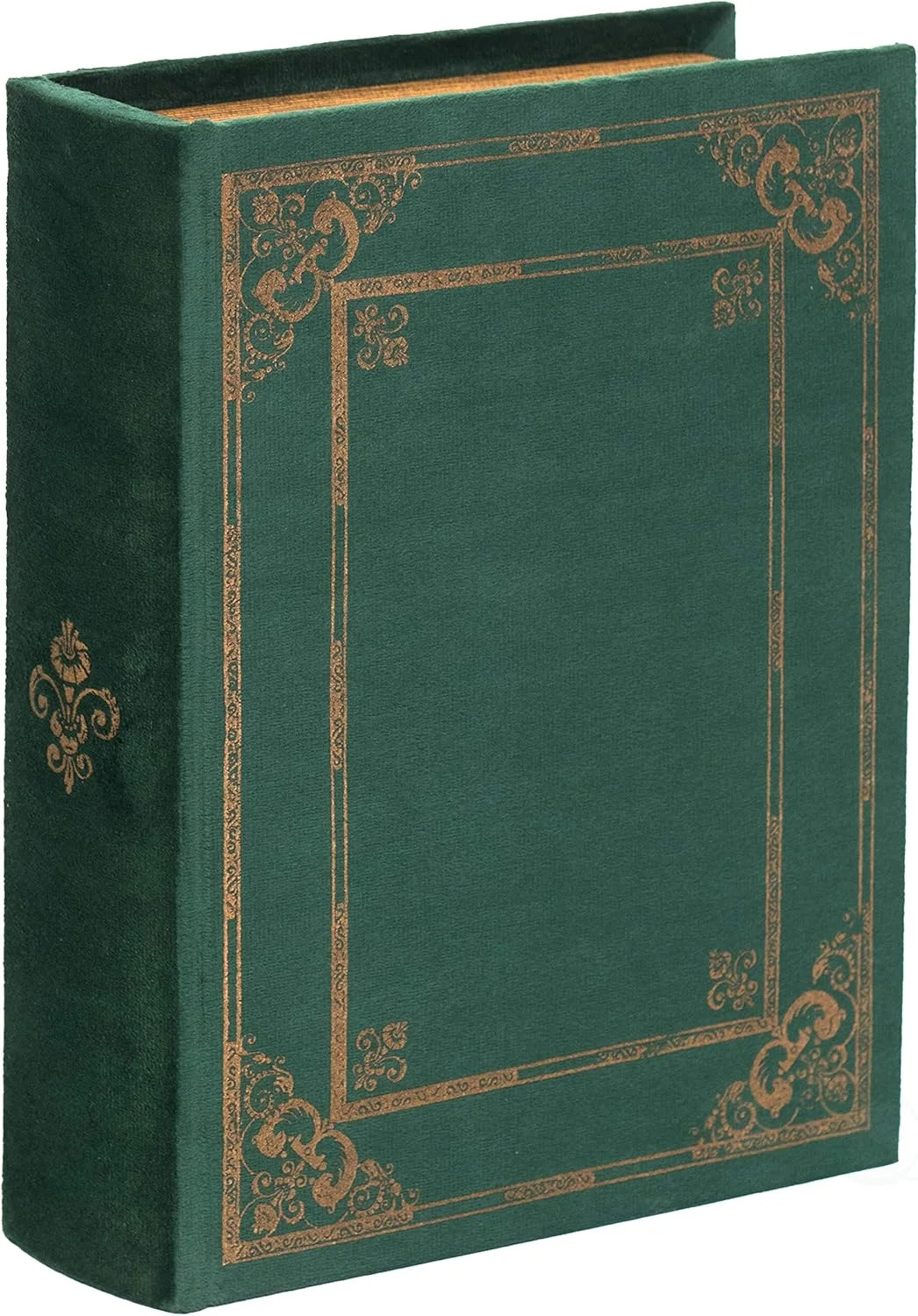 Decorative Vintage Book Shaped Trinket Storage Box- Green