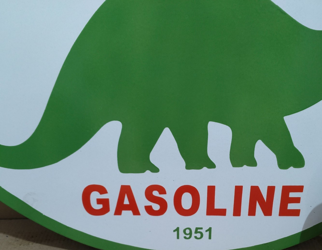 Sinclair Dino Gasoline Porcelain Enamel Sign 30 X 30 Inches 1 sides