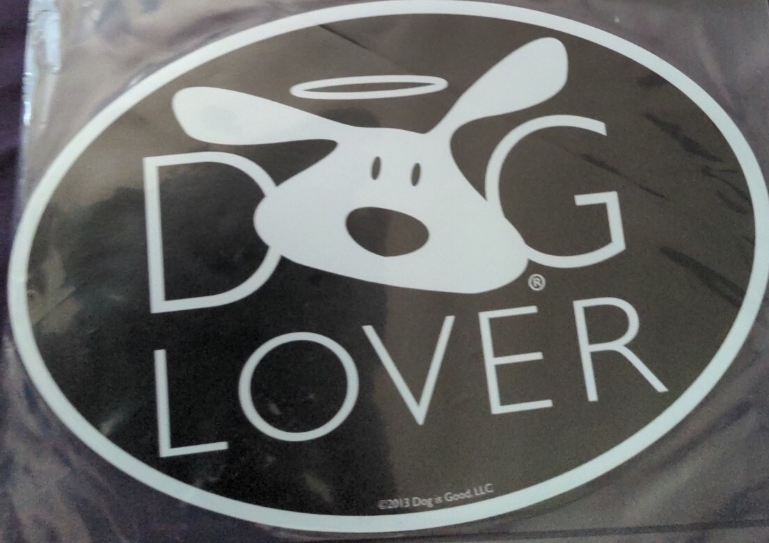 “DOG LOVER” Oval Car Magnet 6″ x 4″ Dog Is Good