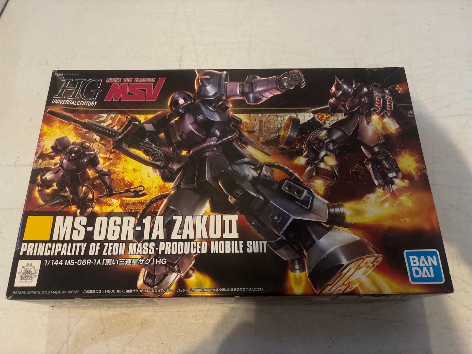 Bandai Spirits HGUC 1/144 MS-06R-1A Black Tri-Stars Zaku II MSV Model Kit