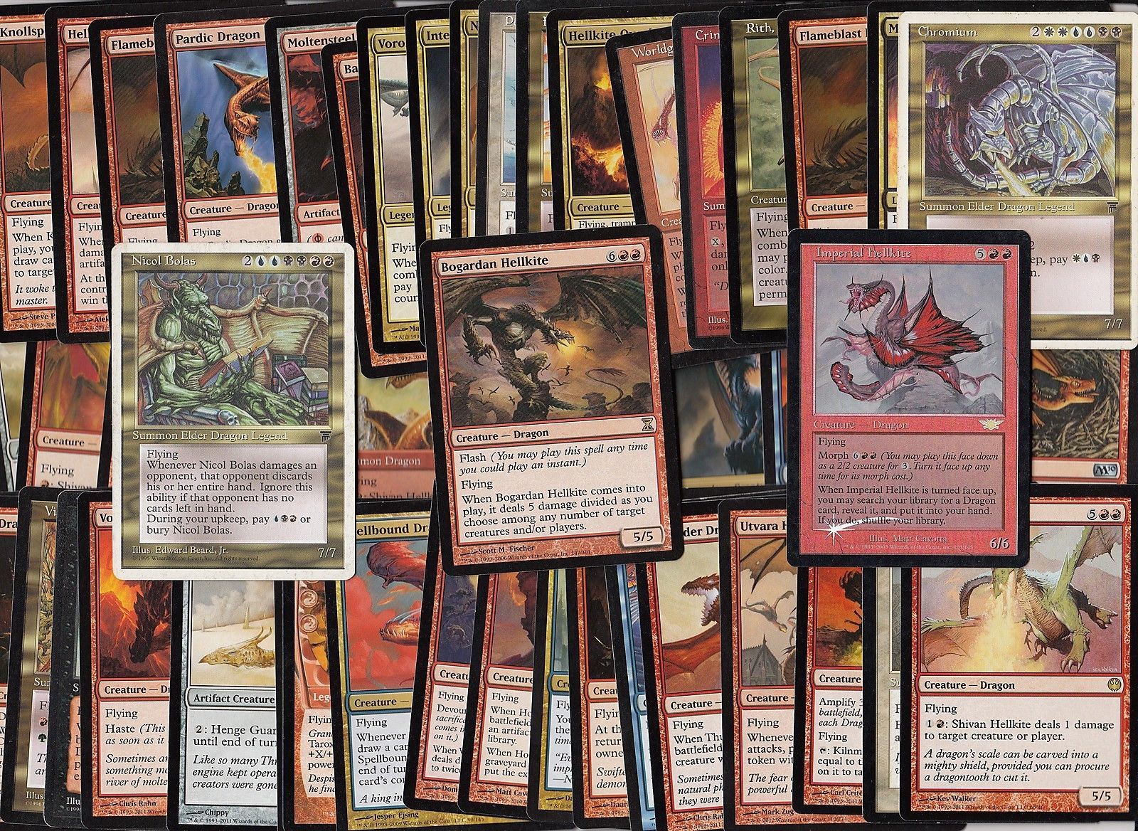 10 Different RARE Dragon Cards – 10 Unique – Magic the Gathering MTG FTG
