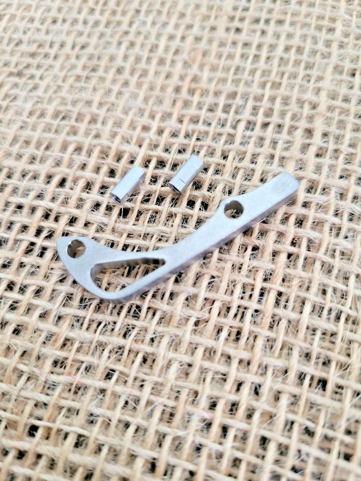 Flytanium Titanium Backspacer For Benchmade Mini Bugout Knife Stonewash Finish