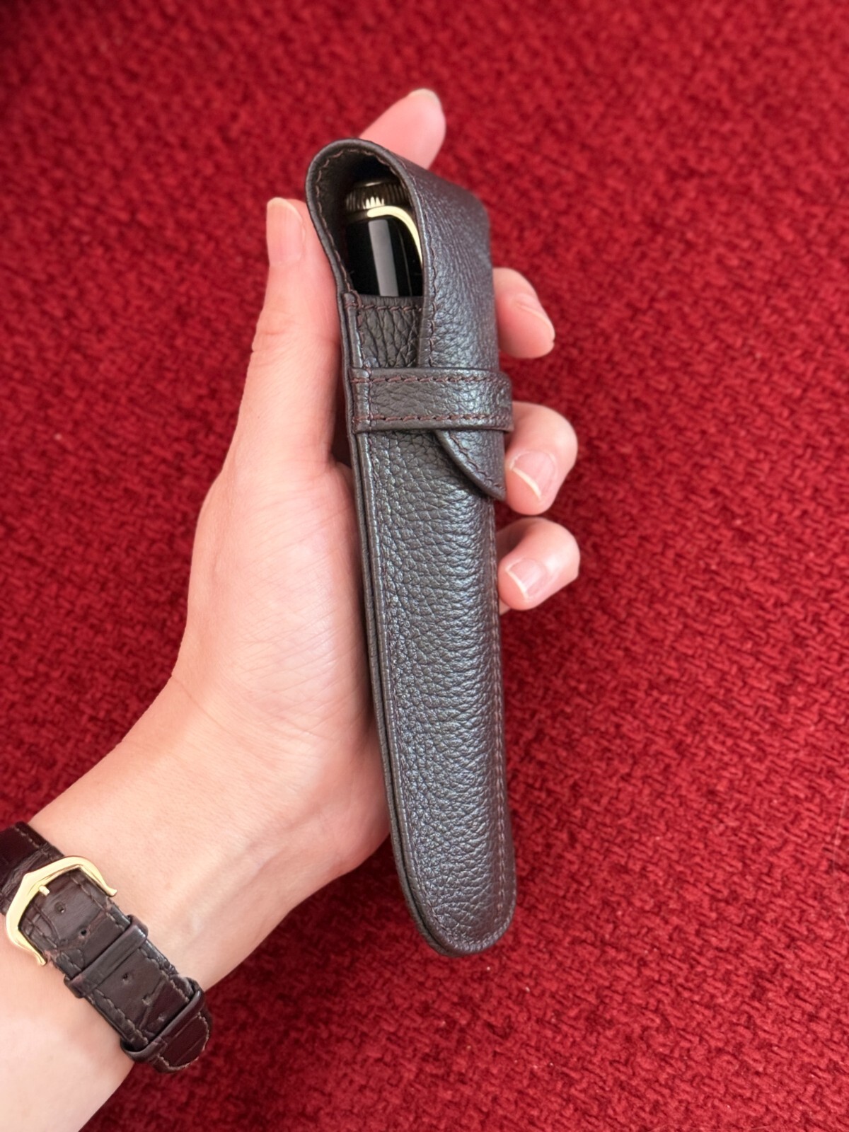 Cartier Dual Pen Leather Pouch | Exclusive VIP Gift, Pen excl