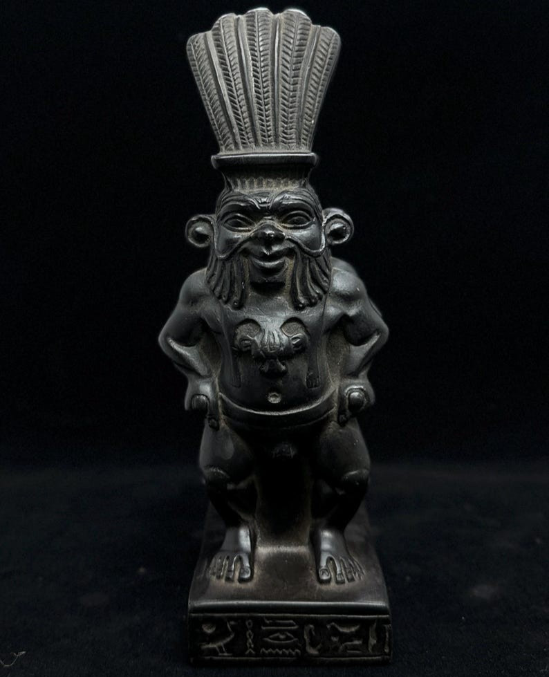 Authentic Ancient Egyptian Antique Rare God Bes Statue Figurine BC