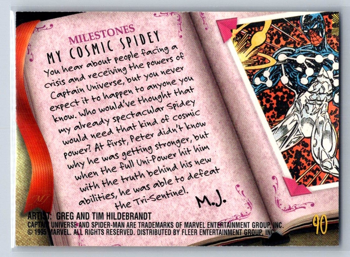 1995 Fleer Ultra Spider-Man Cosmic Spider-Man #90