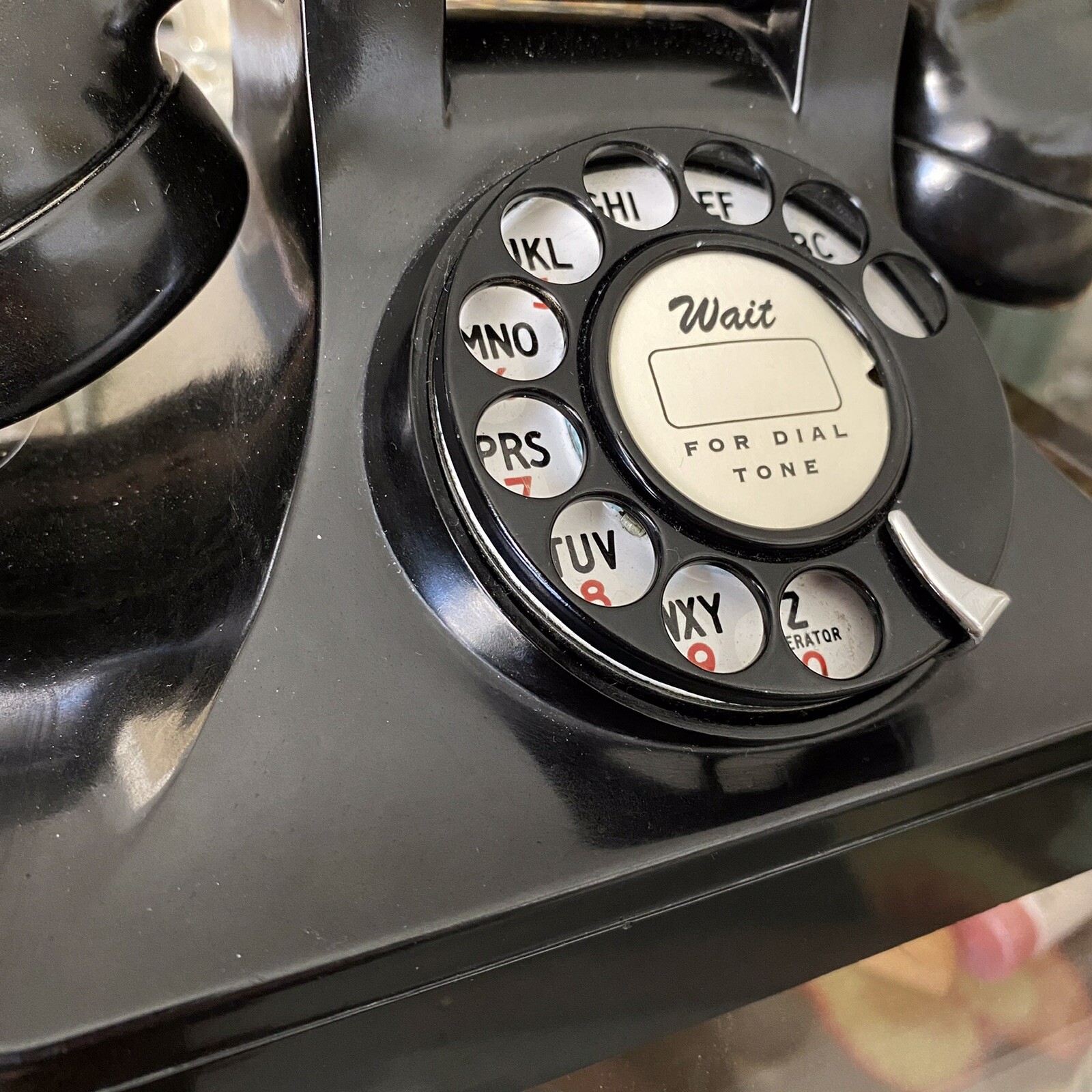 DIAL CARD INSERT Wait for Dial Tone 1.5” in Black or Ivory