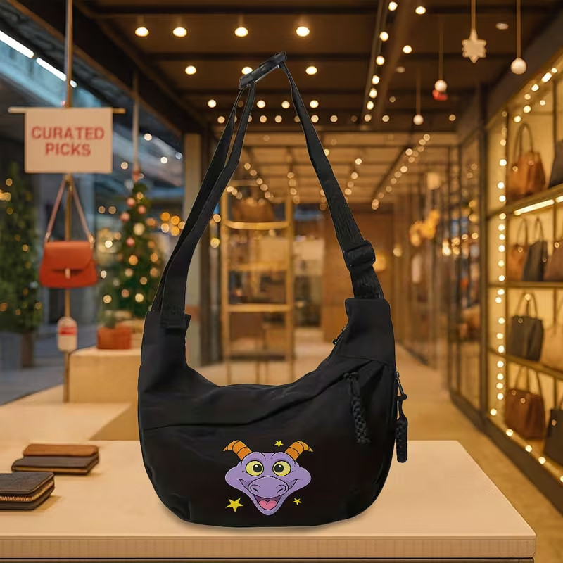 Disney Parks EPCOT Inspired Figment Shoulder Bag Black