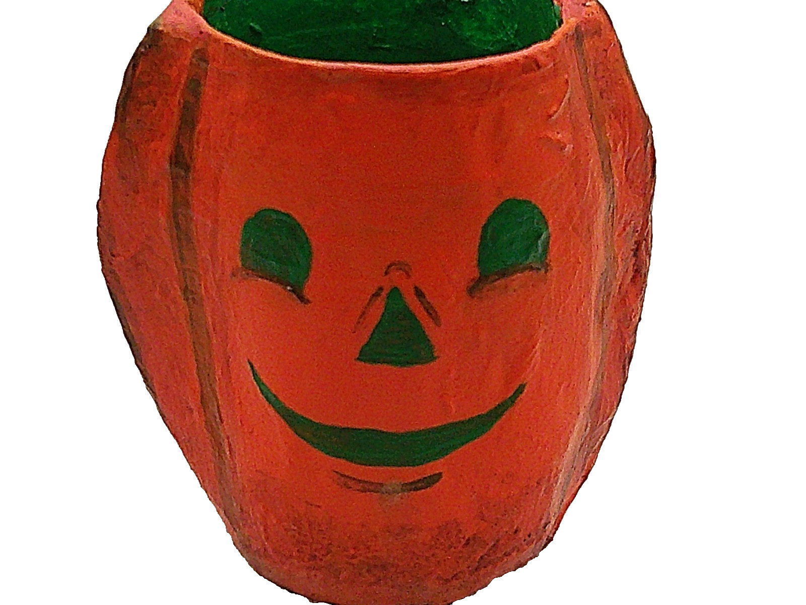 Halloween Nut Cup Jack-O-Lantern Pumpkin JOL Paper Mache 2.5×3 in