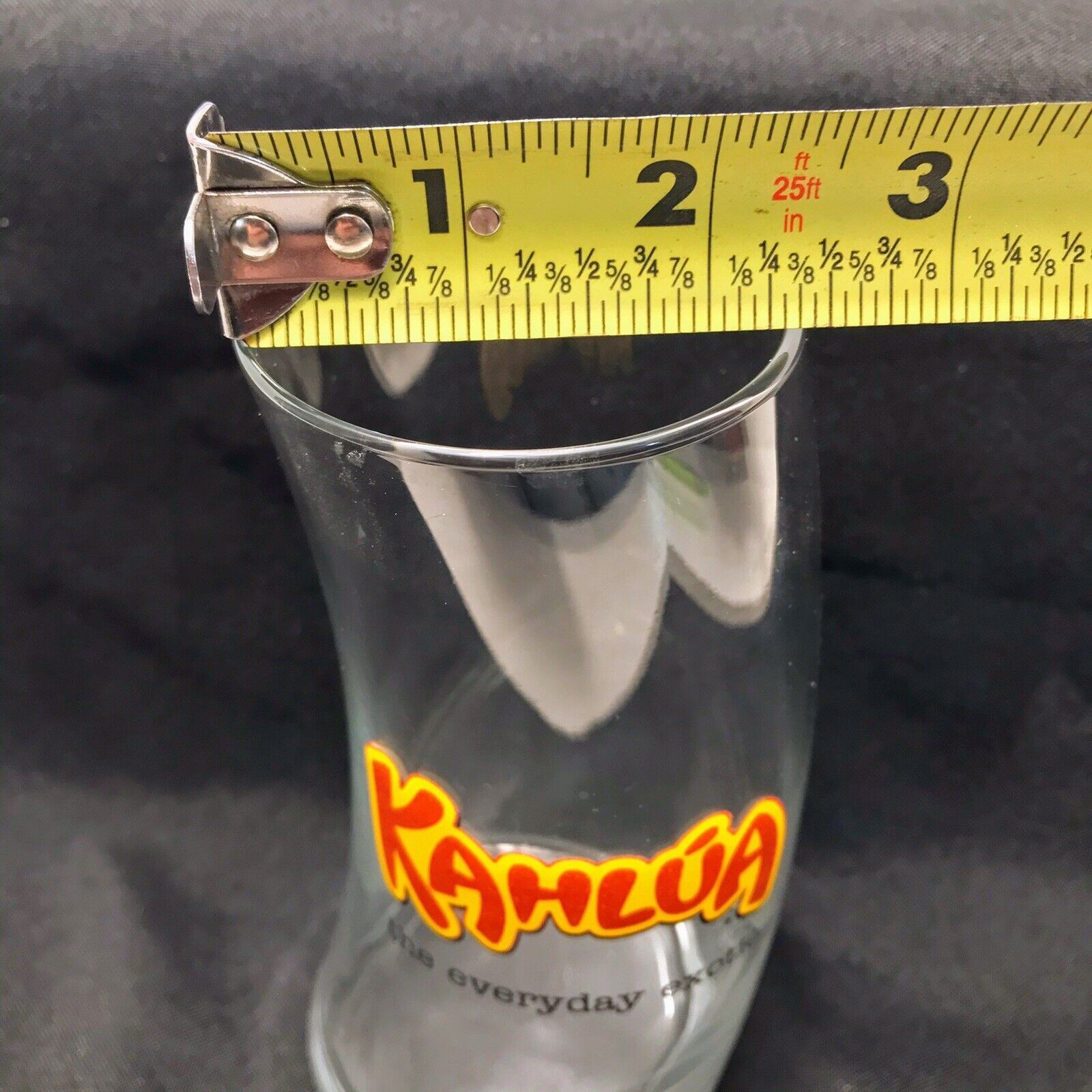 KAHLUA Curved Horn Highball Glass Tumbler Barware 16oz the everyday exotic 6 1/4