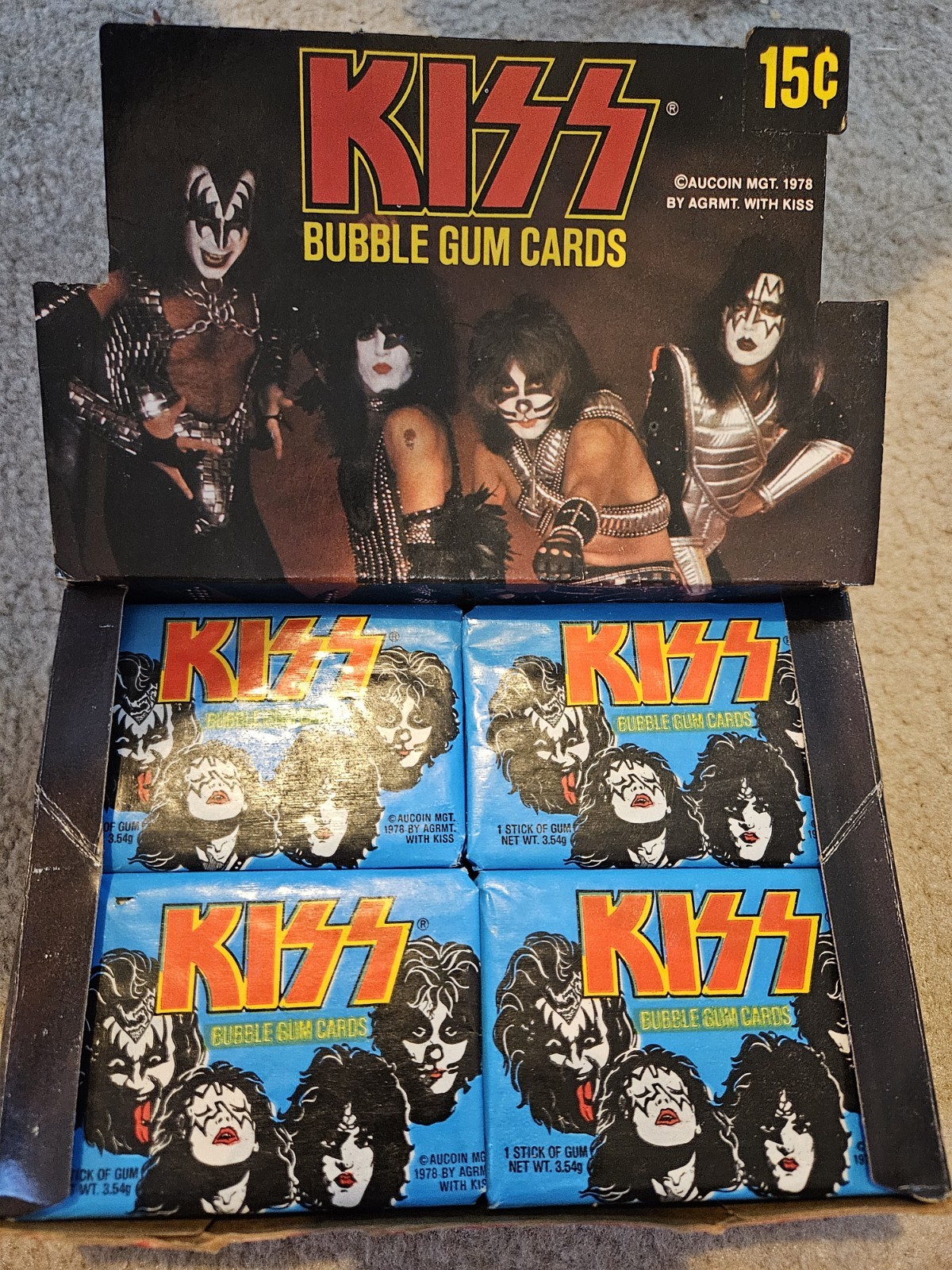1978 KISS SERIES 1 (ONE) SEALED UNOPENED WAX PACK DONRUSS CARDS Ace Frehley