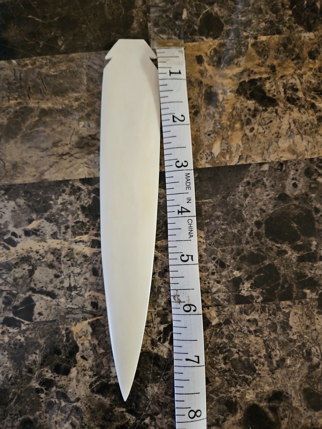 ENGRAVED NATIVE AMERICAN WARRIOR BUFFALO BONE SPEAR POINT 7+” POWWOW RENDEZVOUS