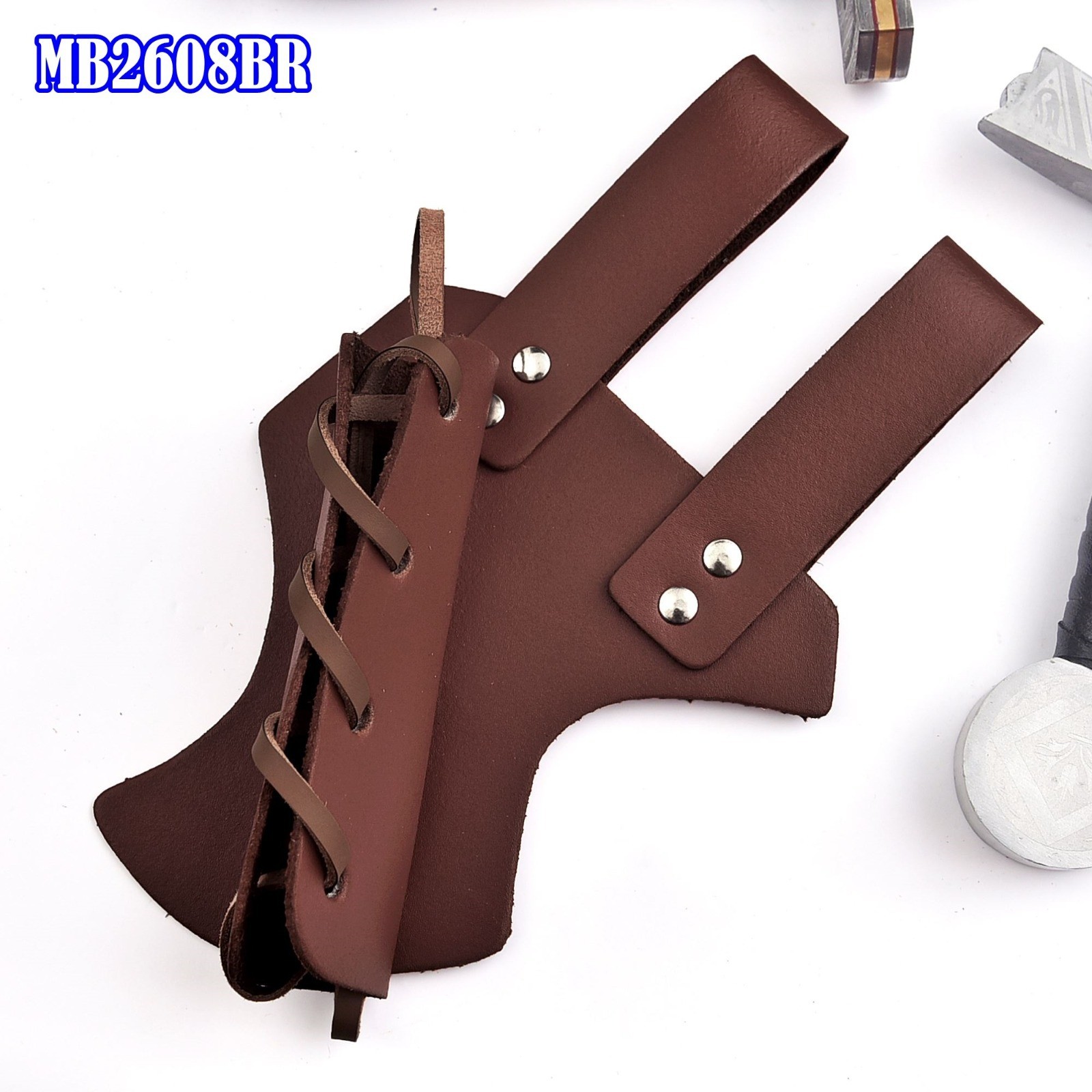 MEDIEVAL SWORD DAGGER LEATHER FUNCTIONAL COSTUME FROG/HOLDER ACCESSORY | Vikings
