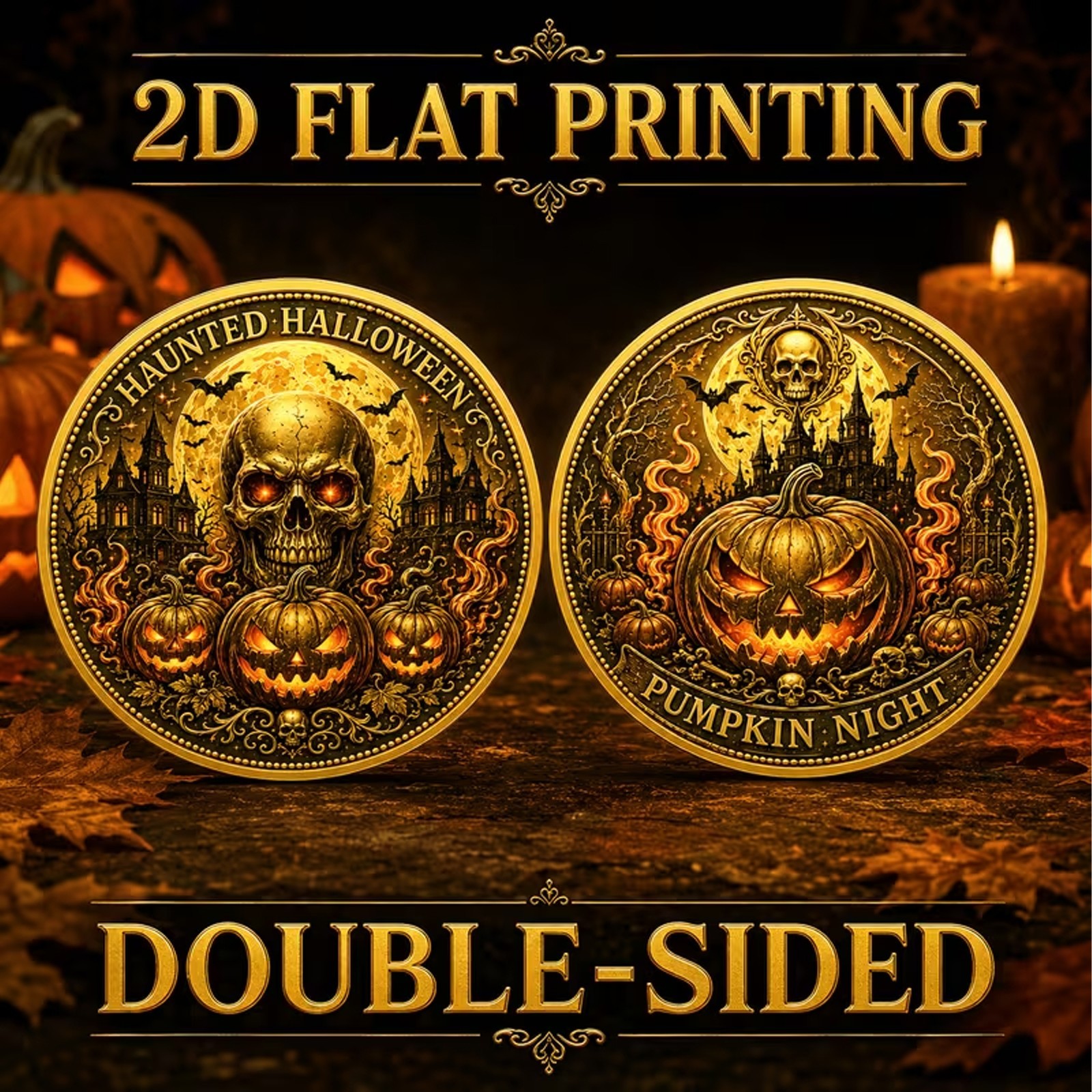 Halloween Horror and Pumpkin Night Commemorative Coin
