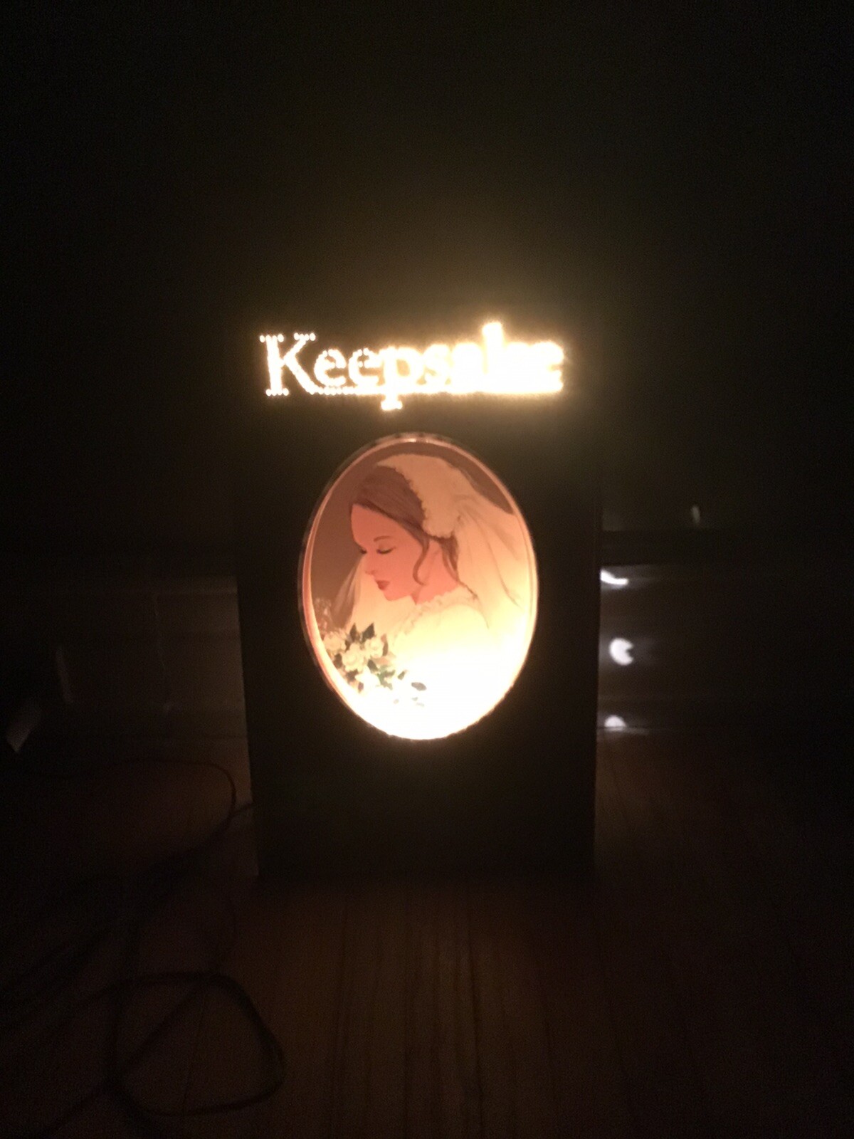 Vintage 1950’s Keepsake Diamonds Advertising Sign – Working *RARE*