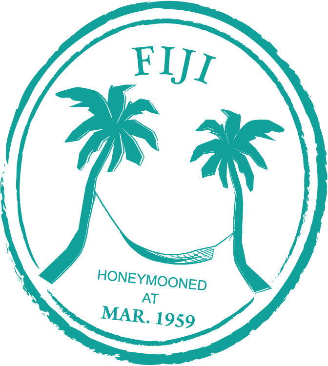 Palm Fiji Passport Travel Retro Car Bumper Sticker Decal 4″ x 5″