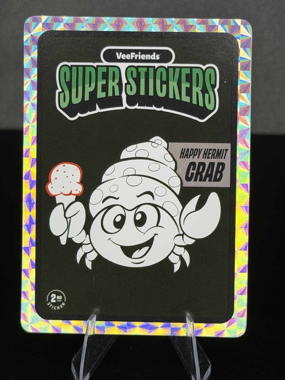 VeeFriends Super Stickers Manga Series – Happy Hermit Crab [Black & White]