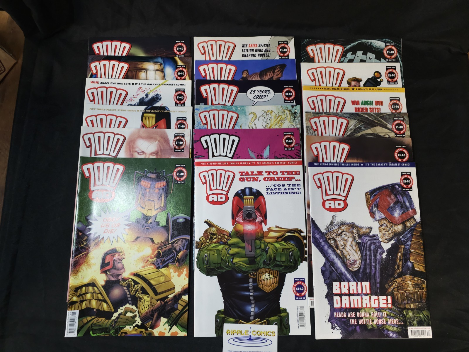 2000 AD Prog 1269 To 1291, 18 book lot (see Description Not a complete run)