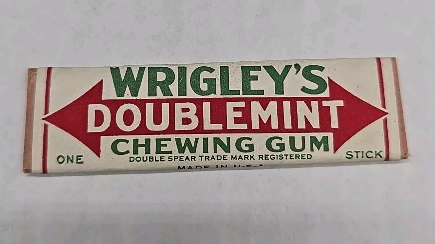 Advertising chewing GUM STICK with wrapper label – WRIGLEY 1900’s USA