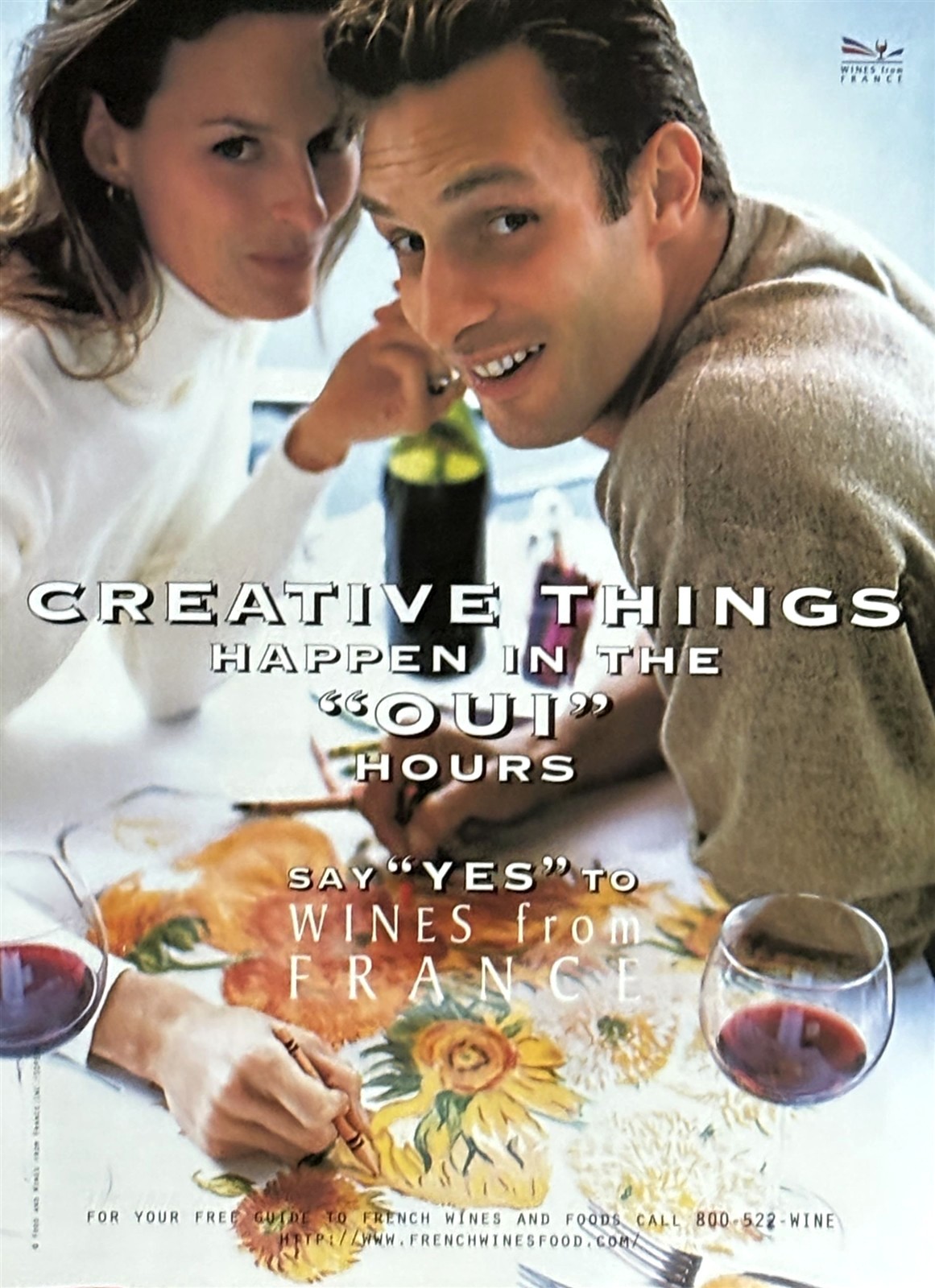 1995 WINES from FRANCE CREATIVE Things Happen in the “OUI” Hours PRINT AD