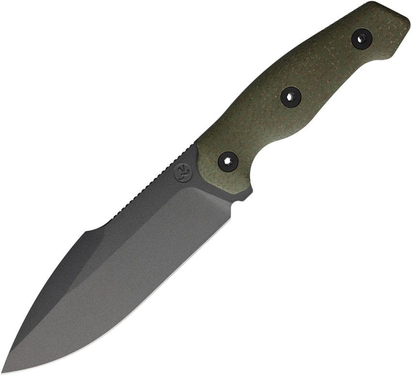 Kunwu Knives Stiffy G Fixed Blade Green Teflon 6.13in