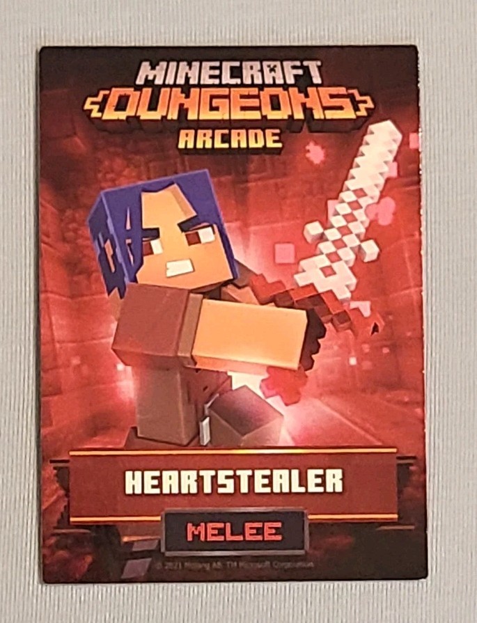 Minecraft Dungeons Arcade Card Series 1 Heartstealer #04/60 Unique Melee