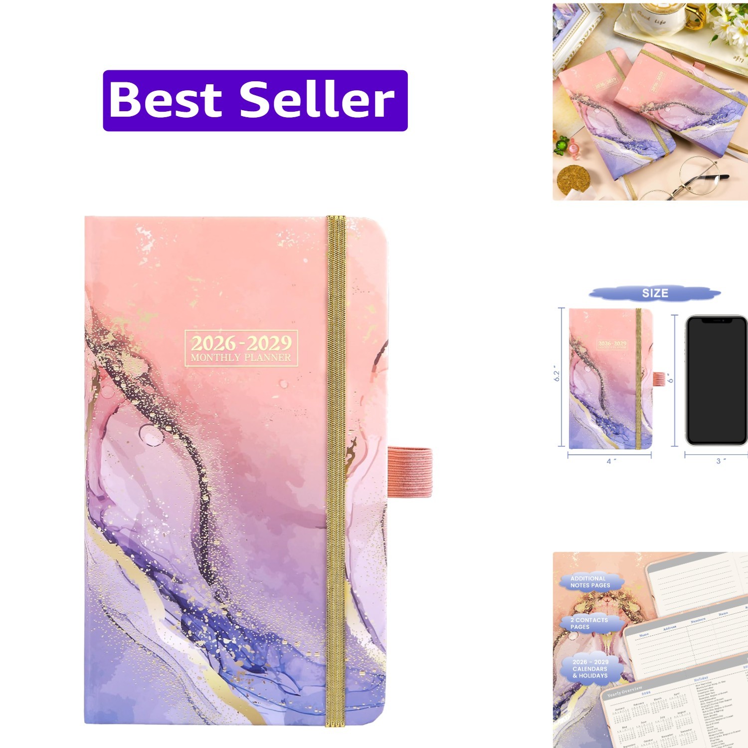 2026-2029 Pocket Planner/Calendar, 3 Monthly Planner 2026-2029, Jul. 2026 – …