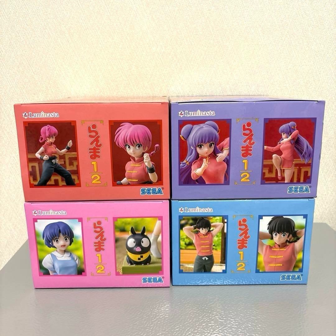 TV Anime Ranma 1/2 Luminasta Ranma & Akane Tendo & Shampoo Figure 4 Set SEGA New
