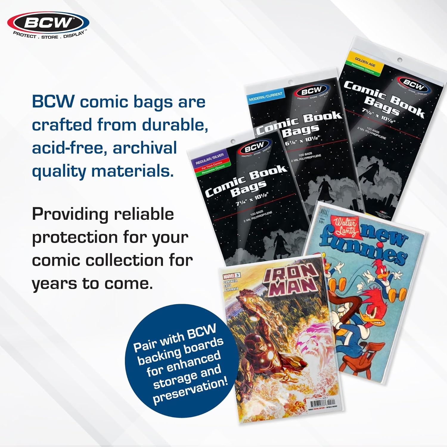 COMIC ACCESSORIES CURRENT/MODERN COMIC BAGS – 6 7/8 X 10 1/2 (100CT) ACC NEW