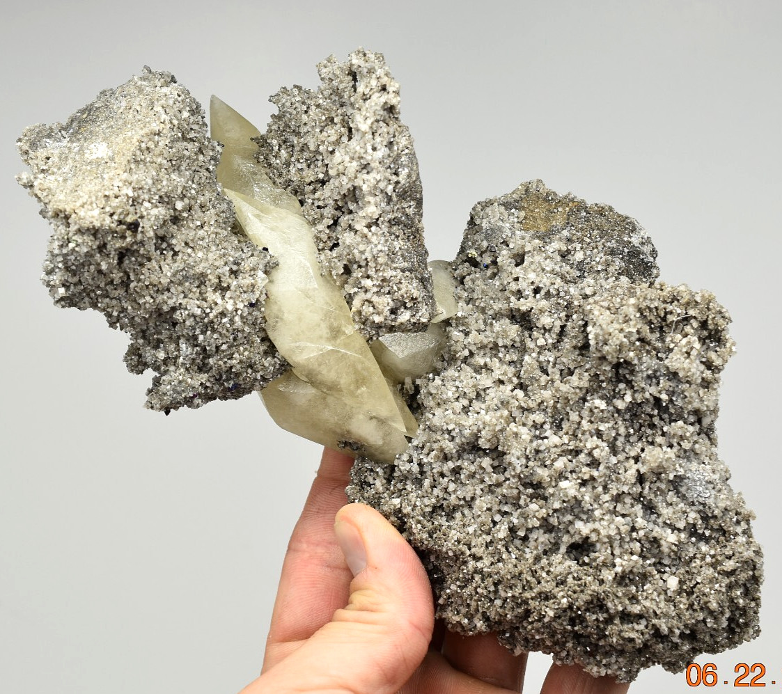 Calcite, Chalcopyrite, Dolomite – Brushy Creek Mine, Reynolds Co., Missouri