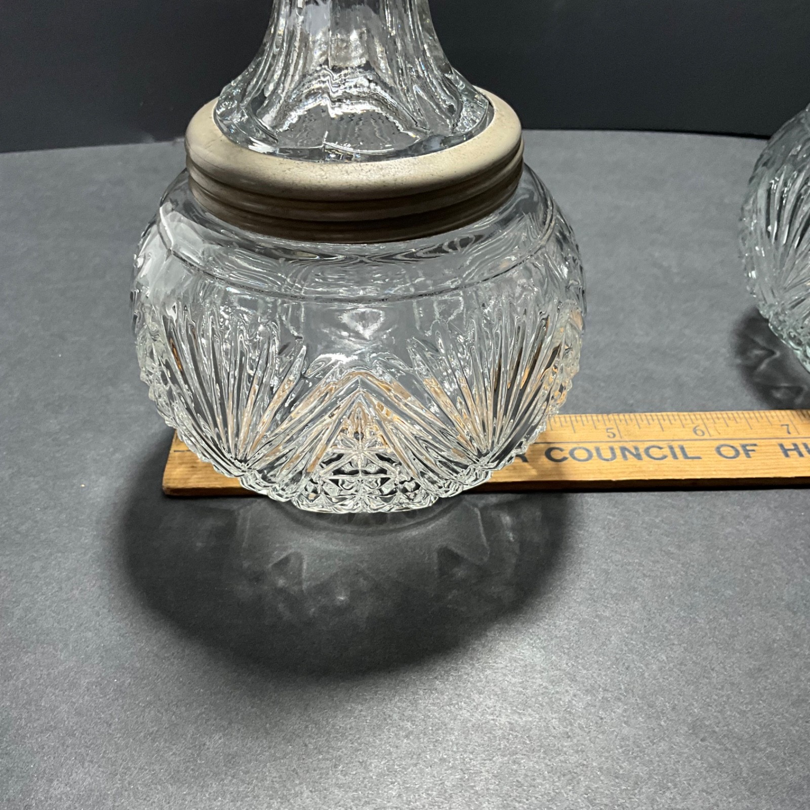 1897 William B. Fenn 3-pc Royal Pattern Perfection Glass Water Bottle Decanter 2